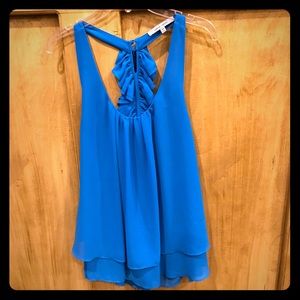 Naked Zebra Halter Top with Ribbon Back SZ M